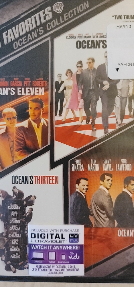 4 film favorites ocean's collection DVD PG13